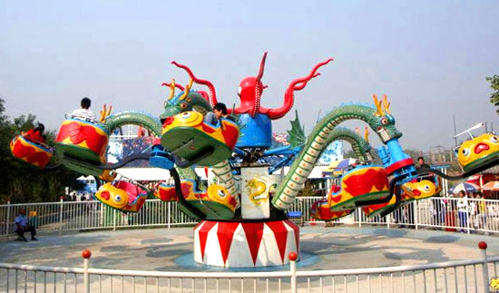Octopus Carnival Ride at amusement park