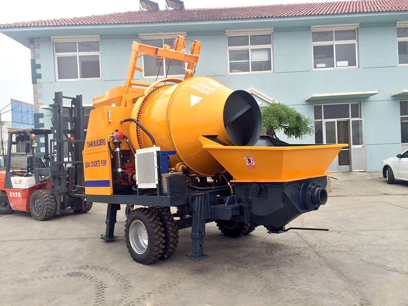cement mixer and pump