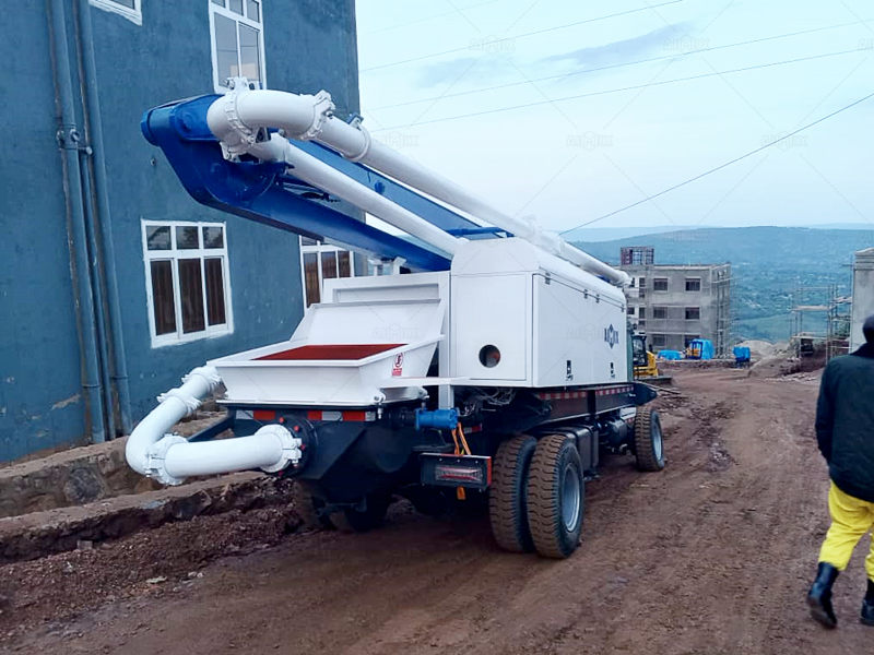 ABTB small truck mounted concrete pump at South Africa construction site