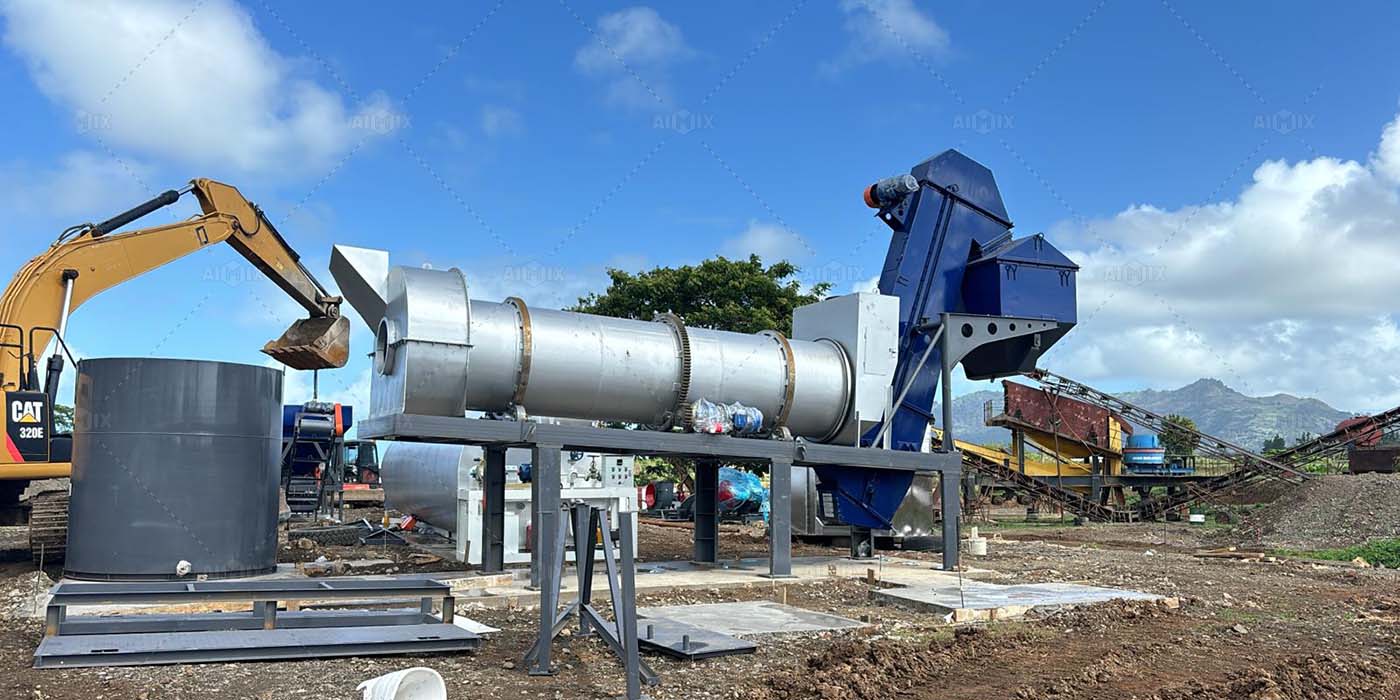 40tph drum mix asphalt plant for production in Fiji